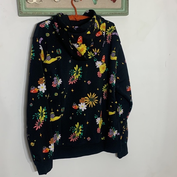 Nike sportswear black AOP outer space psychedelic mushroom sweatshirt large new - Picture 8 of 12